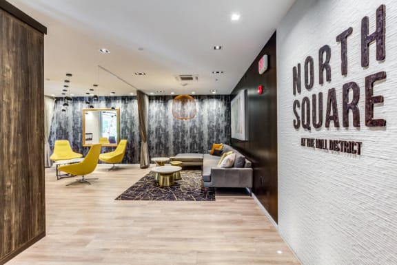 Community Room at North Square Apartments in Amherst, MA