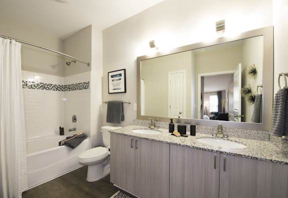 Dual vanities and framed mirrors