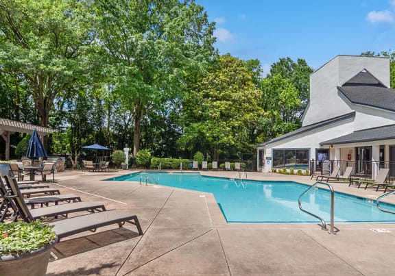 Community Swimming Pool at Arbor Village Apartments in Charlotte, NC-WELCOME.
