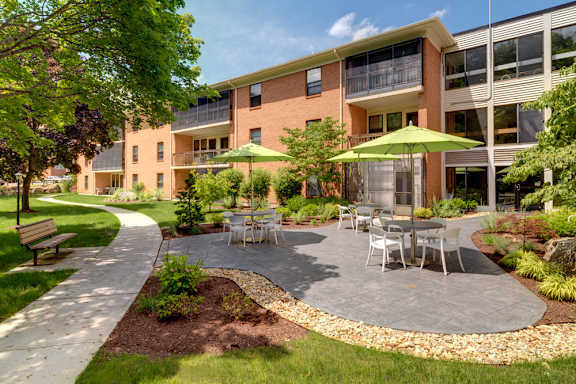 Outdoor Patio at Highland Glen Apartments, Westwood, MA, 02090