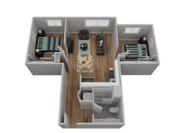 Two Bedroom One Bedroom A Waterbend|Two Bedroom One Bedroom A