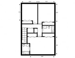 Carriage Park 3 Bedroom Townhome A 2nd Floor