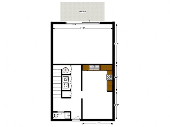 Floor Plan  Carriage Park 3 Bedroom Townhome A 1st Floor