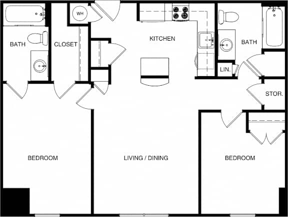 Merritt Station 2 Bedroom Gunpowder Floor Plan