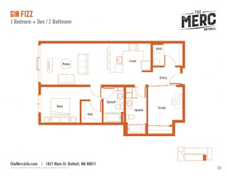 The Merc Apartments Gin Fuzz Floor Plan