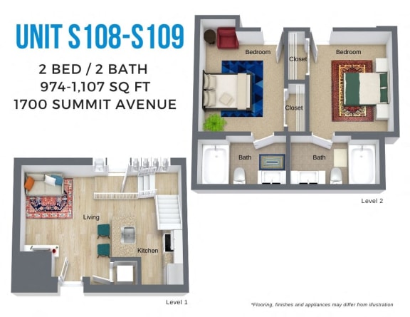Floor Plan  Summit Two Bed