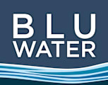 a picture of blue water with the word lbu water on it