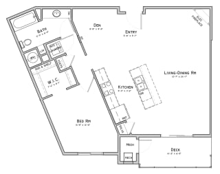 Unit B6-Bent Building-1 bedroom apartment with denat 360 at Jordan West best new apartments West Des Moines IA 50266