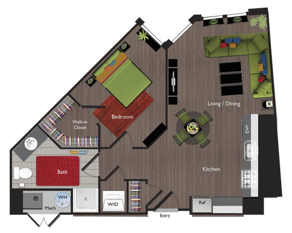 A3B Floor Plan A3B Floor Plan at Valley and Bloom, Montclair, NJ