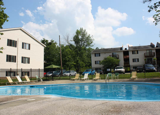 Swimming Pool with sundeck at Oakwood Apartments, Florence, KY