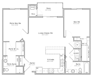 Unit C1A-2 bedroom apartment at 360 at Jordan West best new apartments West Des Moines IA 50266