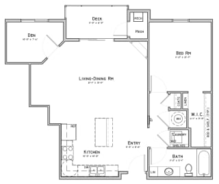 Unit B3-Straight Building-1 bedroom apartment at 360 at Jordan West best new apartments West Des Moines IA 50266