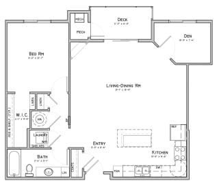 Unit B4-Straight Building-1 bedroom with den at 360 at Jordan West best new apartments West Des Moines IA 50266
