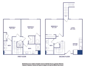 3 bed 3 bath E at The Glover House, Washington, DC, 20007