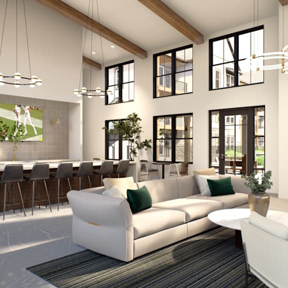 Spacious Clubhouse at Heritage on Hover Apartments, Longmont, Colorado