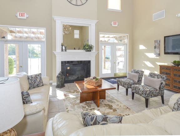 Clubhouse Lounge and Fireplace