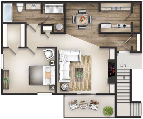 Floor Plan  1BR/1Bath