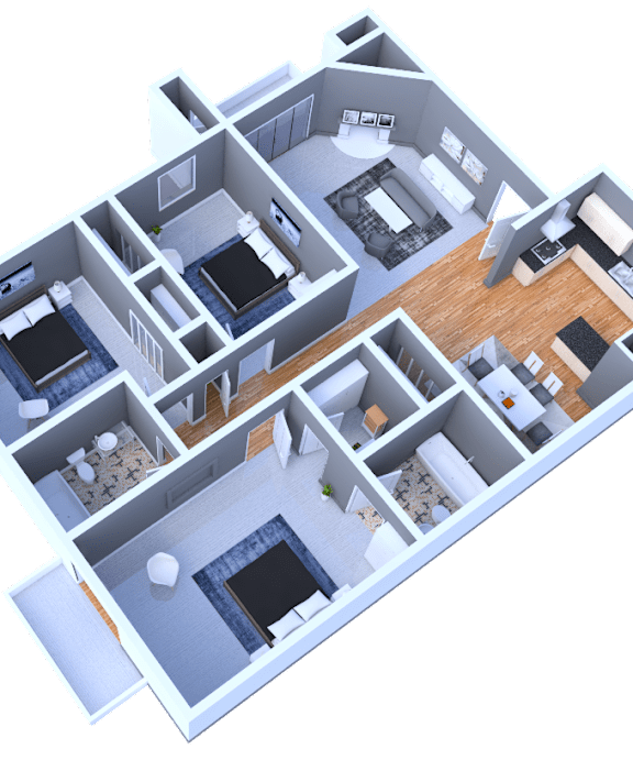 Campbell Reserve 3 Bedroom Floorplan Joplin MO