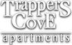 the logo apartments with a white logo