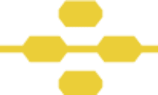 a yellow and black squares on a black background