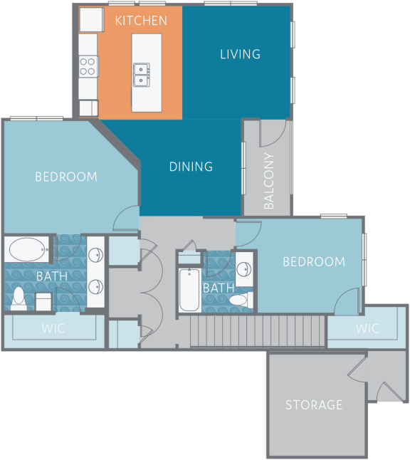 Floor Plan  Hamilton Upper  at Watermark at Steele Crossing, Fayetteville, 72703