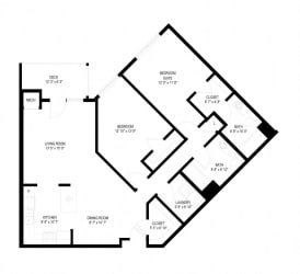 The Spring Floorplan Waterstone Apartments in Minnetonka, MN K The Spring
