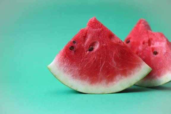 Picture of two watermelon slices