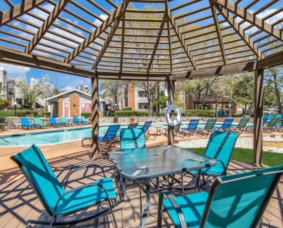 Swimming Pool With Relaxing Sundecks at Foxborough Apartments, Irving, Texas