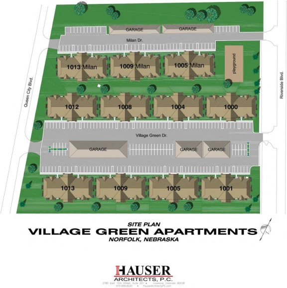 a site plan showing the layout of a parking lot