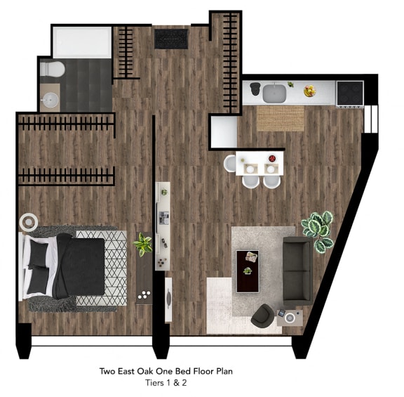 Two East Oak Floor Plan Unit 1202