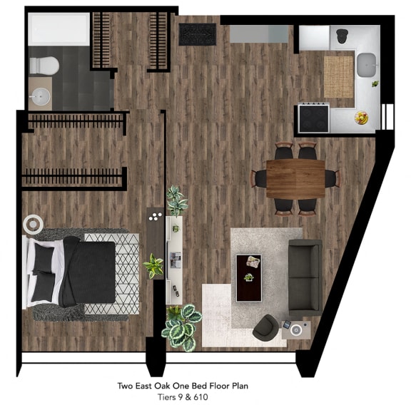 Two East Oak Floor Plan Unit 2710