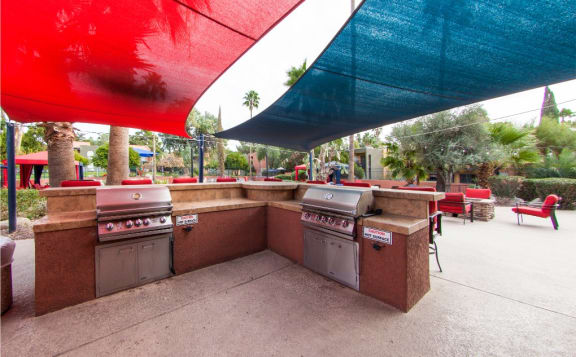 BBQ grills at Mission Palms Apartments in Tucson AZ