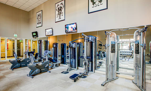 Fitness center at The Mark at Dulles Station, Virginia