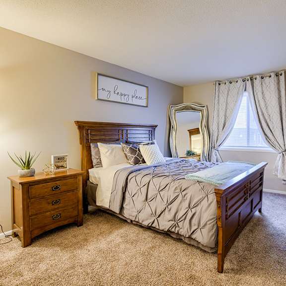 Spacious Bedroom with Plush Carpeting