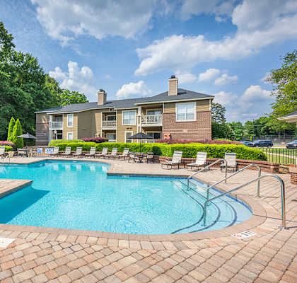 the swimming pool at our apartments