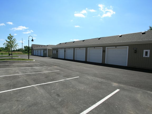 Detached garages with remote openers at Strathmoor Apartments , Dublin, OH, 43016