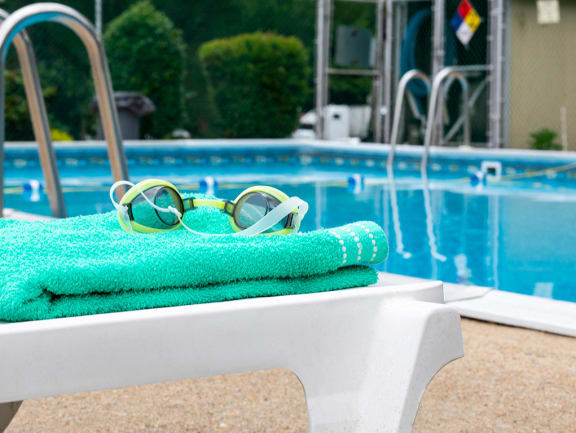 Pool and towel at Saddlewood_Apartments in Richmond VA