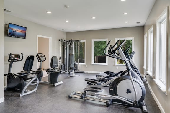 Fitness Center with Elliptical and Stationary Bikes