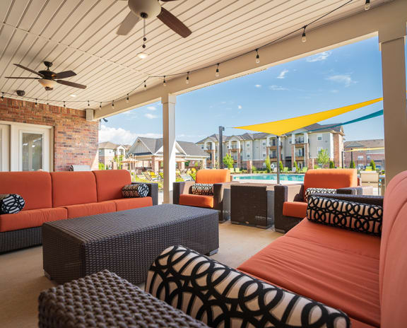 Outdoor Lounge Area with Plush Seating Area