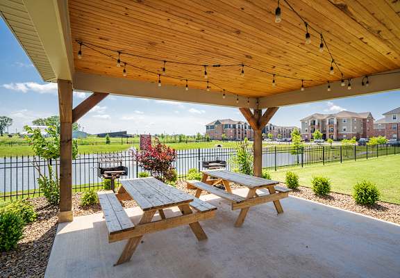 Picnic Area with String Lights
