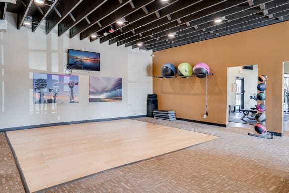 Large Floor Space for Various Work Outs in the Fitness Center