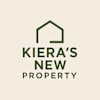 A logo for Kiera's Property featuring a green house shape above the text.