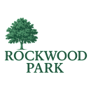 The image shows the text "Rockwood Park Apartments" in white on a black background.