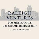 A poster for Raleigh Ventures with a city skyline in the background.at Raleigh Rentals, Raleigh, NC, 27604