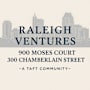 A poster for Raleigh Ventures with a city skyline in the background.at Raleigh Rentals, Raleigh, NC, 27604