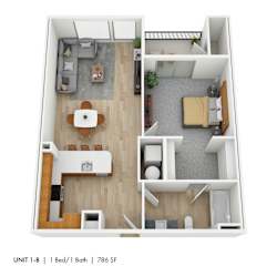 The 72nd Apartments | One Bedroom B