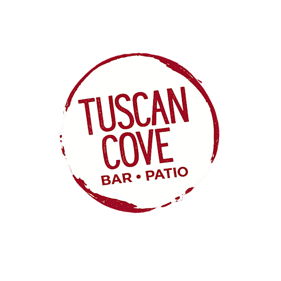 A logo for Tuscan Cove Bar and Patio is displayed.
