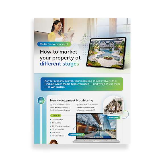 A brochure about marketing property at different stages.