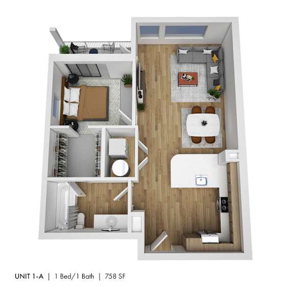 Floor Plan  The 72nd Apartments | One Bedroom A
