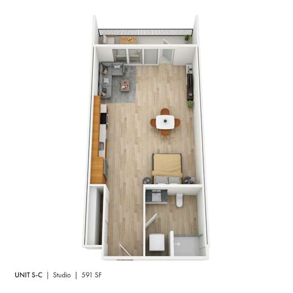 Floor Plan  The 72nd Apartments | Studio C